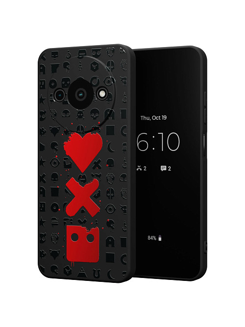 Силиконовый чехол для Xiaomi Redmi A3 "Love Death Robots"