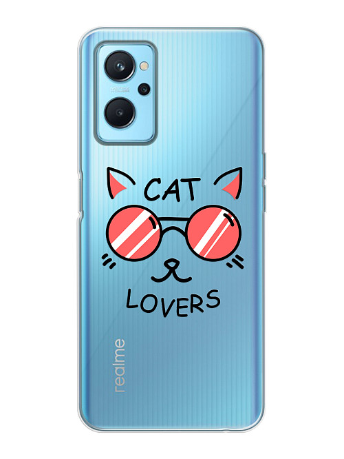 Силиконовый чехол для realme 9i Cat lovers