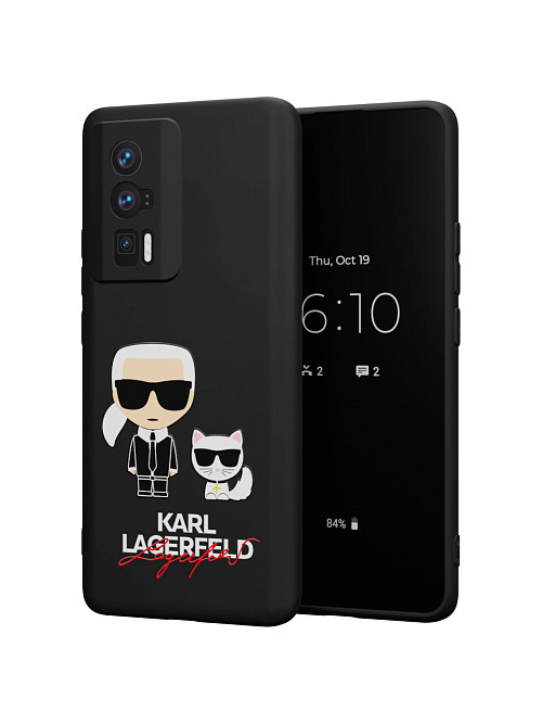 Силиконовый чехол для Poco F5 Pro "NOVEL: Lagerfeld"