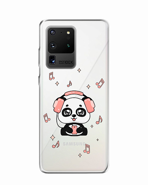 Силиконовый чехол для Samsung Galaxy S20 Ultra Музыкальная панда