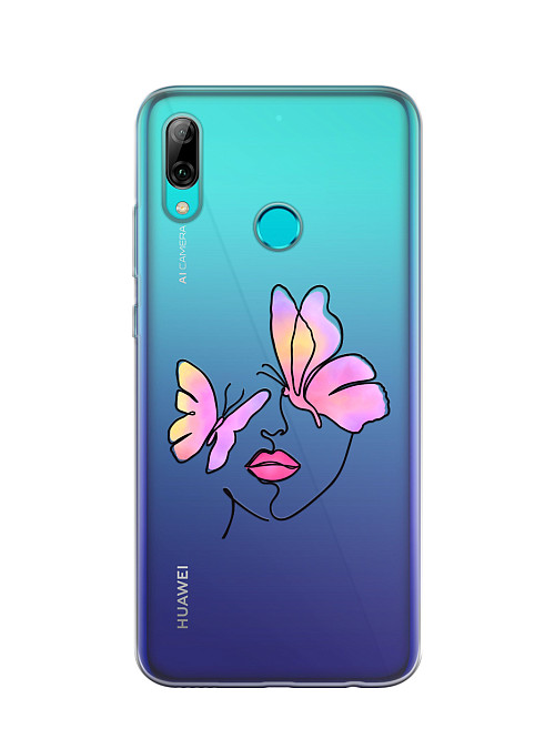 Силиконовый чехол для Honor 10 Lite (2019) Девушка с бабочками