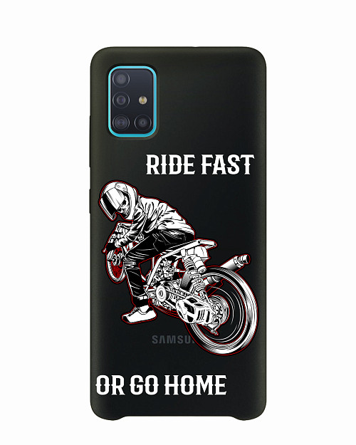 Силиконовый чехол для Samsung Galaxy A51 (4G) "Ride fast or go home"