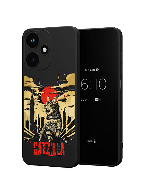 Силиконовый чехол для Infinix HOT 30 PLAY "Catzilla"