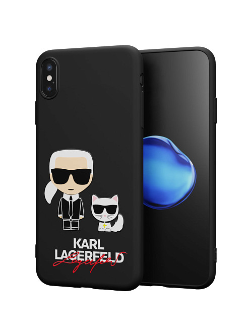 Силиконовый чехол для Apple iPhone XS Max "NOVEL: Lagerfeld"