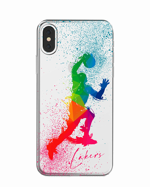 Силиконовый чехол для Apple iPhone Xs "Lakers"