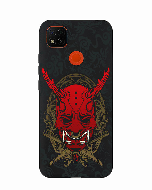 Силиконовый чехол для Xiaomi Redmi 9C Red Oni mask