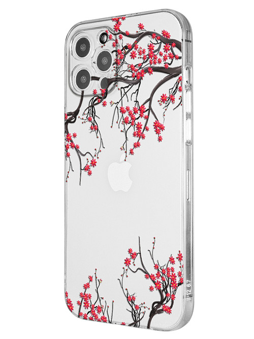 Силиконовый чехол для Apple iPhone 12 Pro Max Цветы сакуры