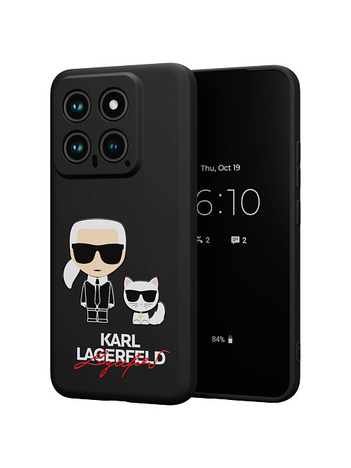 Силиконовый чехол для Xiaomi 14 "NOVEL: Lagerfeld"