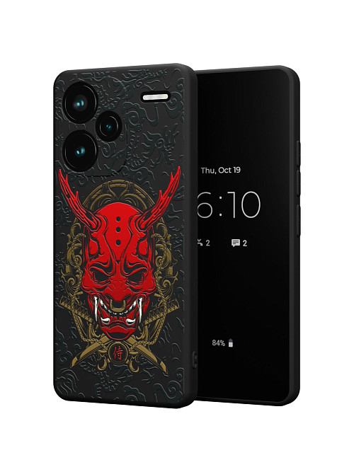 Силиконовый чехол для Xiaomi Redmi Note 13 Pro Plus (5G) "Red Oni mask"