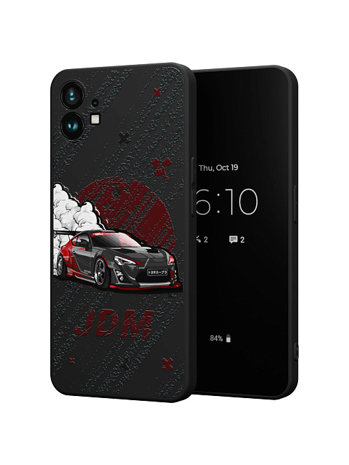 Силиконовый чехол для Nothing Phone 1 "JDM чёрная машина"