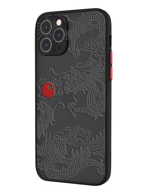 Противоударный чехол для Apple iPhone 12 Pro Max "Японский дракон"