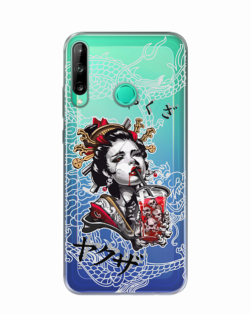 Силиконовый чехол для Honor 9C Geisha Bloody