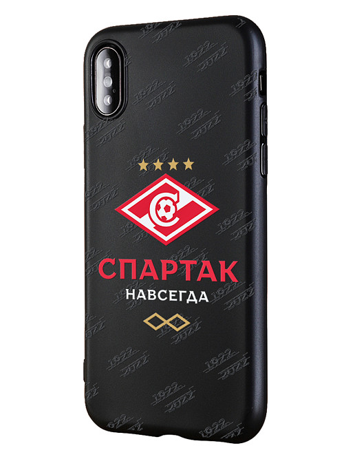 Силиконовый чехол для Apple iPhone Xs "Спартак - навсегда"