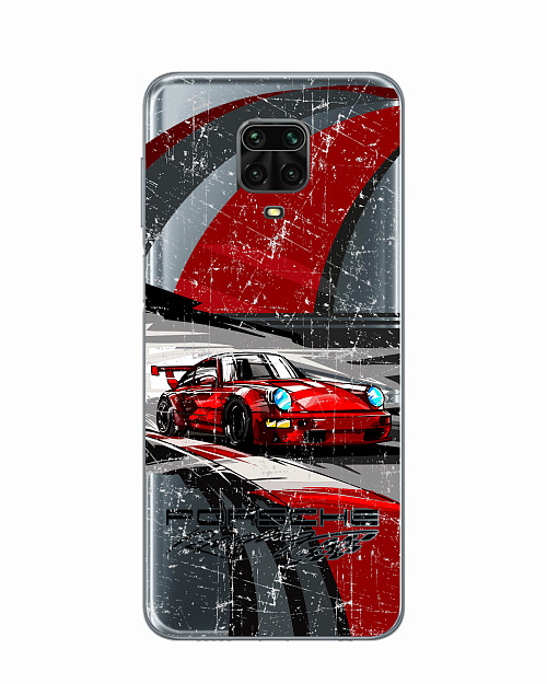 Силиконовый чехол для Xiaomi Redmi Note 9 Pro Porsche 911