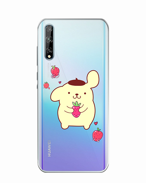 Силиконовый чехол для Huawei Y8p Собачка с ягодой