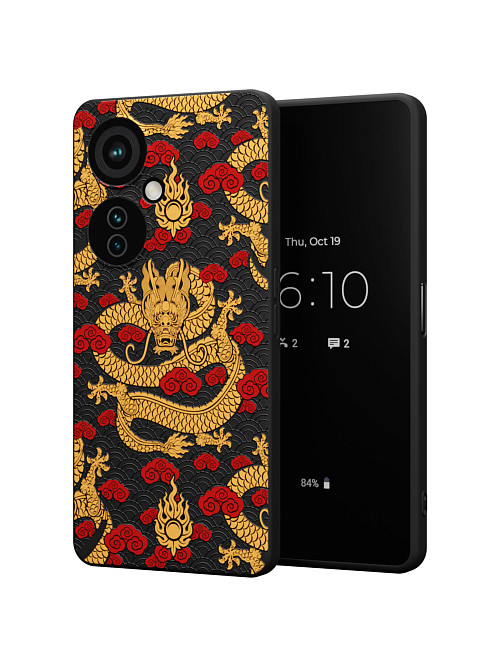 Силиконовый чехол для OnePlus Nord CE 3 Lite (5G) "Золотой дракон"