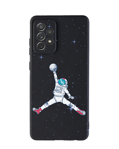 Силиконовый чехол для Samsung Galaxy A72 "Космический баскетбол"