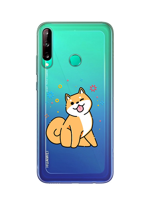 Силиконовый чехол для Huawei P40 Lite E Собака Сиба-ину