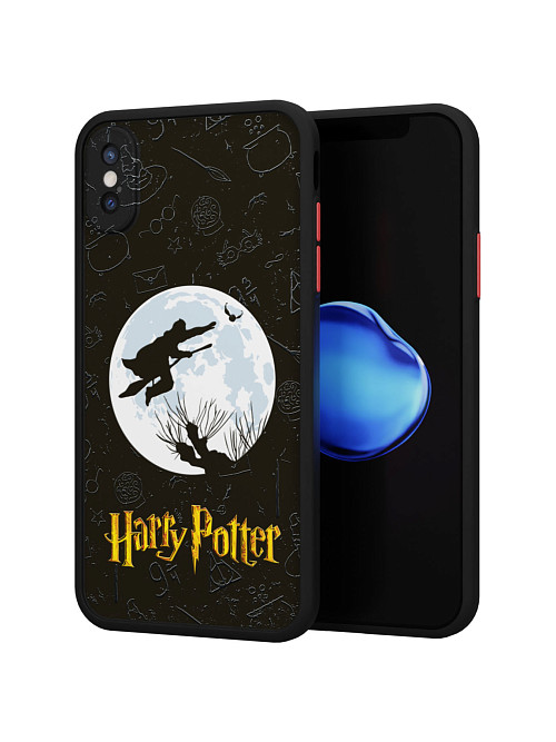 Противоударный чехол для Apple iPhone X "NOVEL: Гарри Поттер. На фоне Луны"