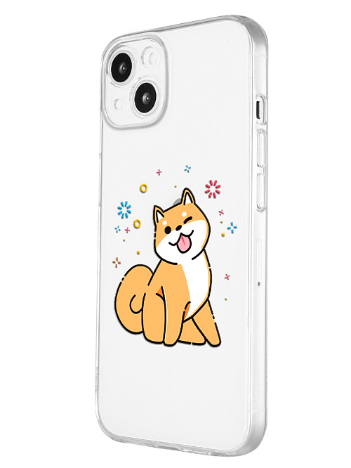 Силиконовый чехол для Apple iPhone 13 Собака Сиба-ину