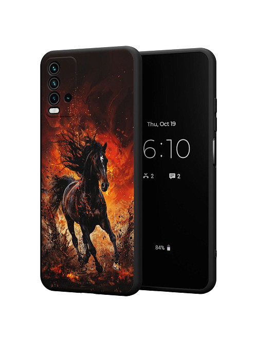 Силиконовый чехол для Xiaomi Redmi 9T "Лошадь"