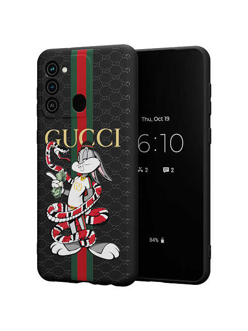 Силиконовый чехол для Tecno Spark 8C "NOVEL: Багз Банни Gucci"