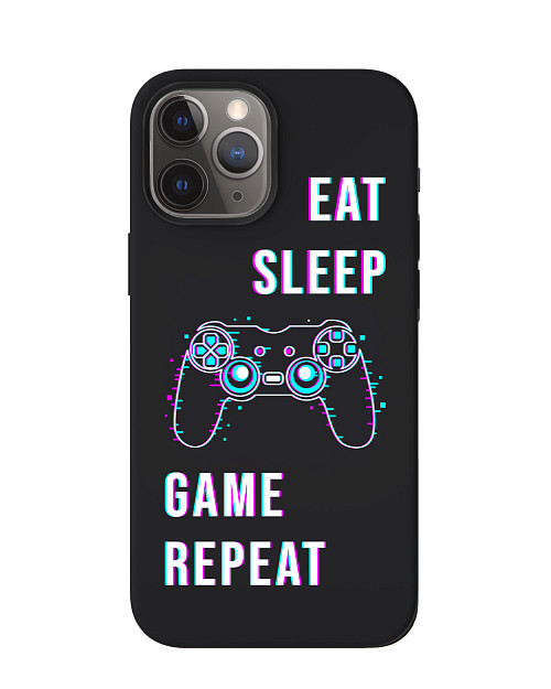 Силиконовый чехол для Apple iPhone 12 Pro "Eat Sleep Game repeat"