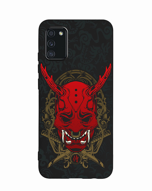 Силиконовый чехол для Samsung Galaxy A02S Red Oni mask