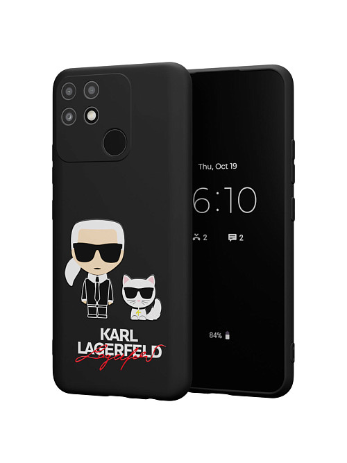 Силиконовый чехол для realme Narzo 50A "NOVEL: Lagerfeld"