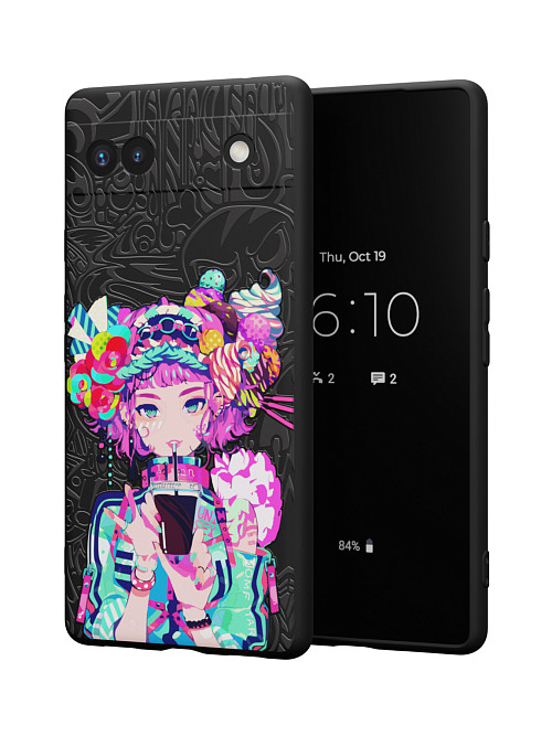 Силиконовый чехол для Google Pixel 6a "Lolipop girl"