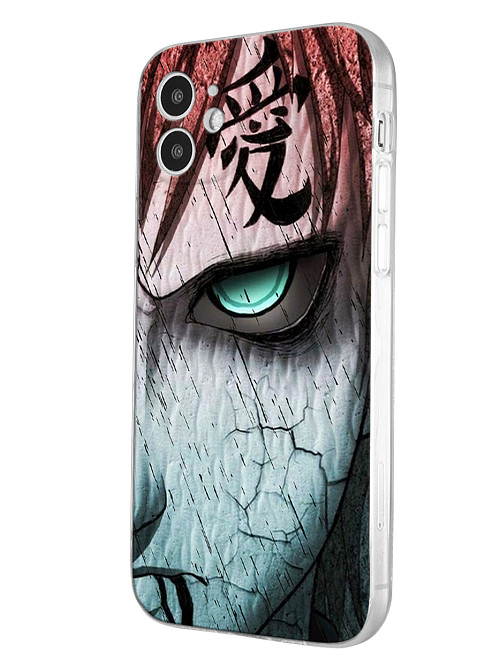 Силиконовый чехол для Apple iPhone 12 Naruto Shippuden - Gaara grimm face