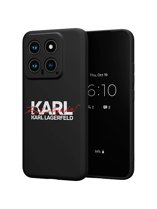 Силиконовый чехол для Xiaomi 14 "NOVEL: Lagerfeld V.2"