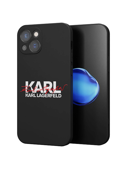 Силиконовый чехол для Apple iPhone 13 "NOVEL: Lagerfeld V.2"