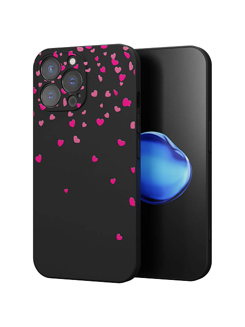 Силиконовый чехол для Apple iPhone 14 Pro Max "Сердечки"
