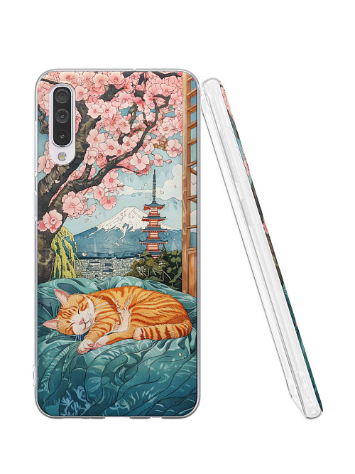 Силиконовый чехол для Samsung Galaxy A30S "Кошка в Китае"