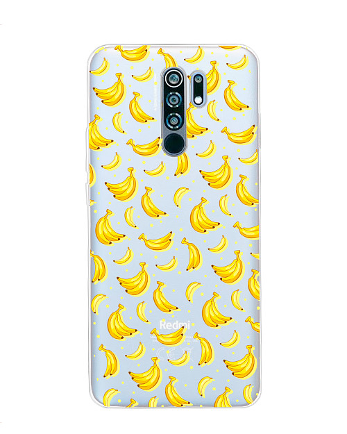 Силиконовый чехол для Xiaomi Redmi 9 "Бананы"