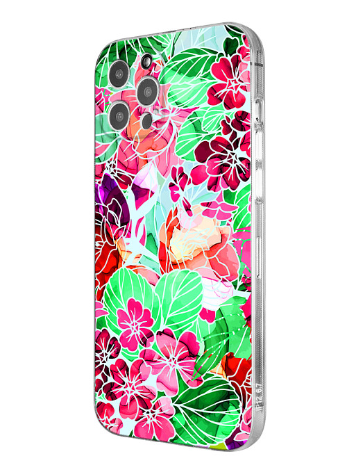 Силиконовый чехол для Apple iPhone 12 Pro Max Яркие цветы