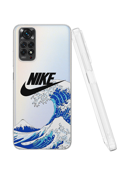 Силиконовый чехол для Xiaomi Redmi Note 11S (4G) "NOVEL: Nike и волна"