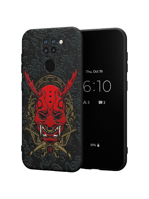 Силиконовый чехол для Xiaomi Redmi Note 9 "Red Oni mask"