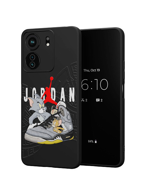 Силиконовый чехол для Xiaomi Redmi 13C "NOVEL: Том и Джери х Nike"