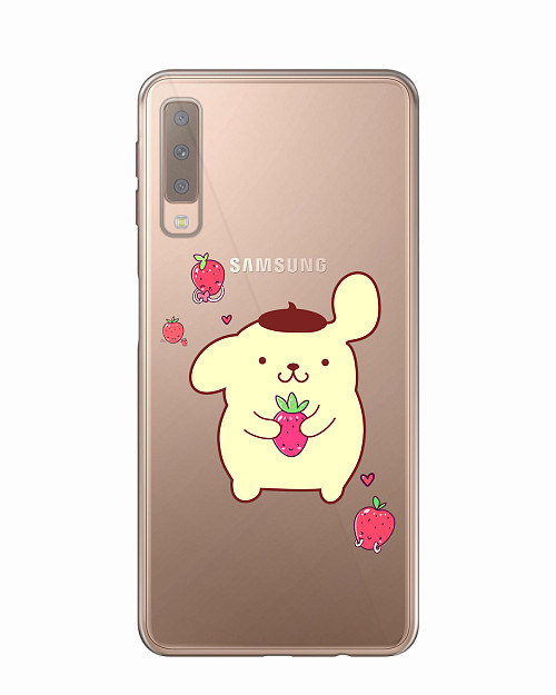 Силиконовый чехол для Samsung A7 2018 (A750) Собачка с ягодой