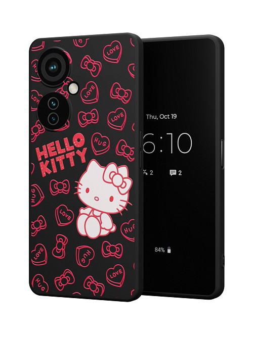 Силиконовый чехол для OnePlus Nord CE 3 Lite (5G) "NOVEL: Хеллоу Китти сердца"