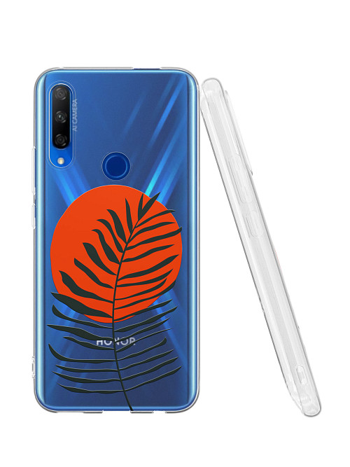 Силиконовый чехол для Honor 9X "Тропический лист"