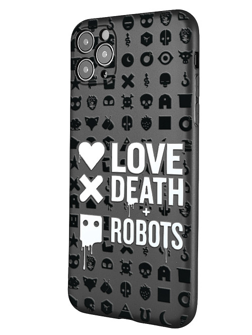 Силиконовый чехол для Apple iPhone 11 Pro Max Любовь Смерть Роботы