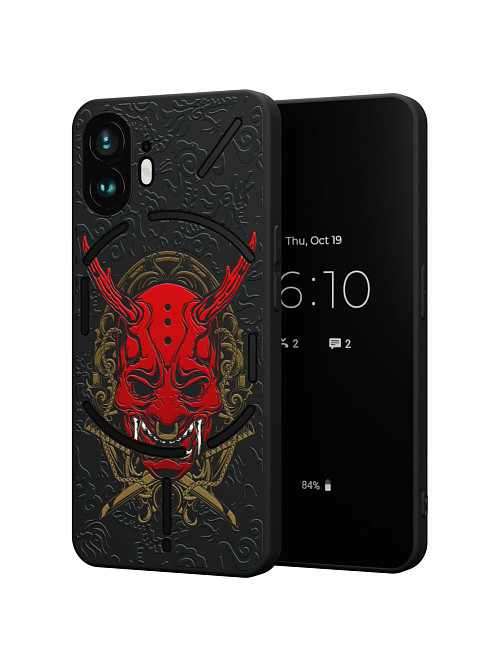 Силиконовый чехол для Nothing Phone 2 "Red Oni mask"