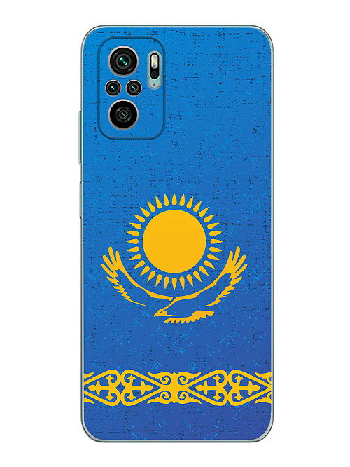 Силиконовый чехол для Xiaomi Redmi Note 10S "Флаг Казахстана"