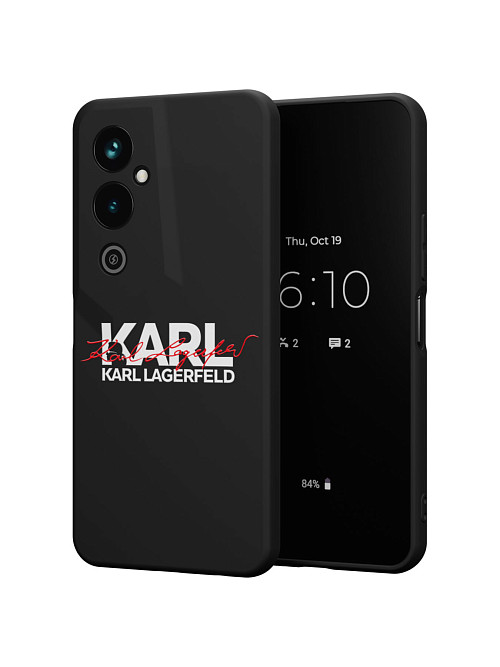 Силиконовый чехол для Tecno Pova 4 Pro "NOVEL: Lagerfeld V.2"