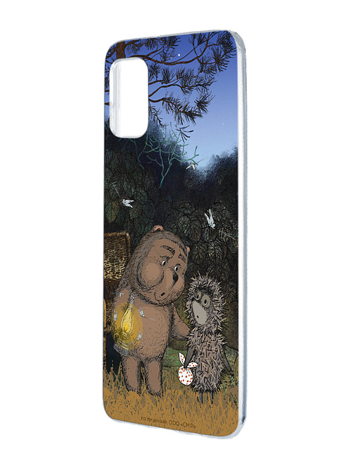 Силиконовый чехол для Samsung Galaxy A31 "Ёжик в тумане и медвежонок"
