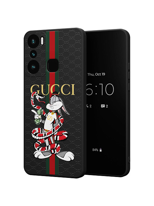 Силиконовый чехол для Infinix Hot 20i "NOVEL: Багз Банни Gucci"