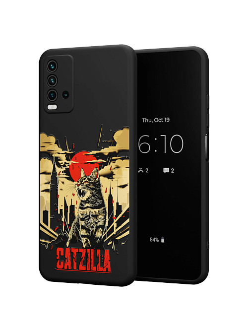 Силиконовый чехол для Xiaomi Redmi 9T "Catzilla"